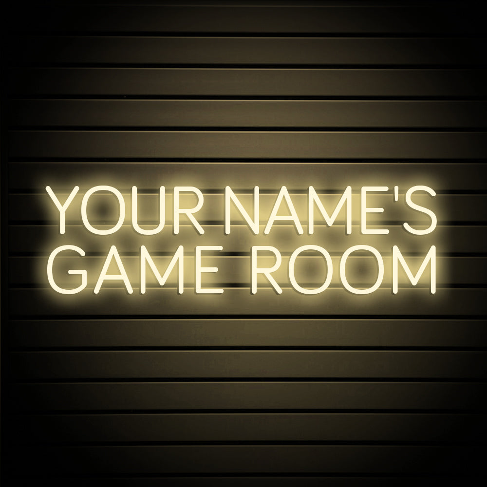 YOUR NAME'S GAME ROOM Neon Signs, Custom Your Game Room Neon Sign