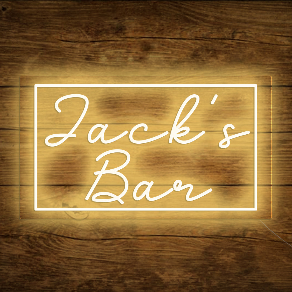 Jack's Bar Neon Signs, Custom Your Neon Bar Sign Name Style 4