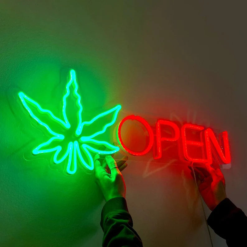 Weed Open Neon Sign