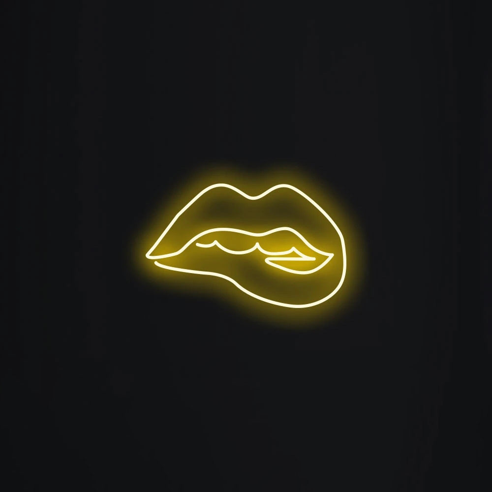 Biting Lips Neon Signs