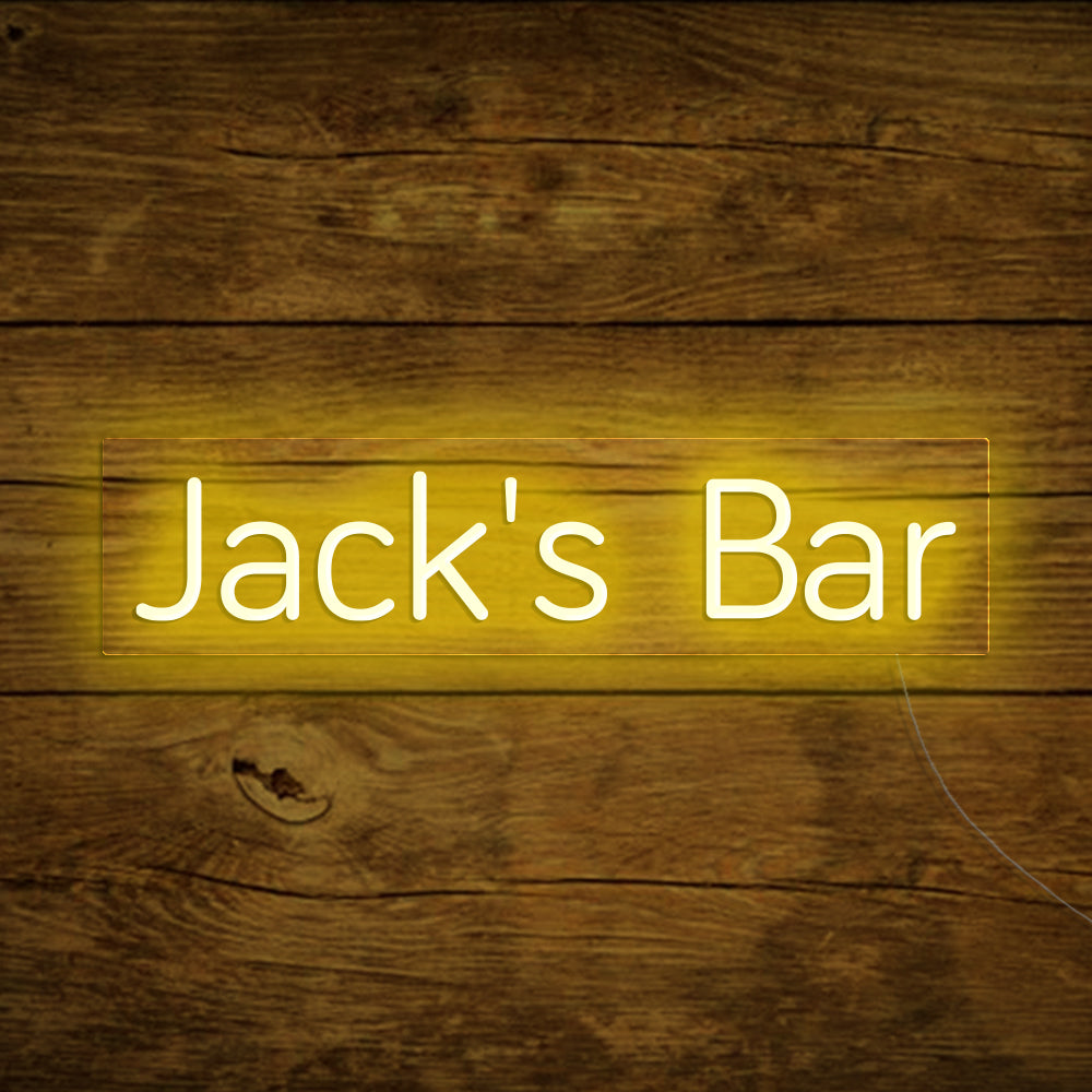 Jack's Bar Neon Signs, Custom Your Neon Bar Sign Name Style 1