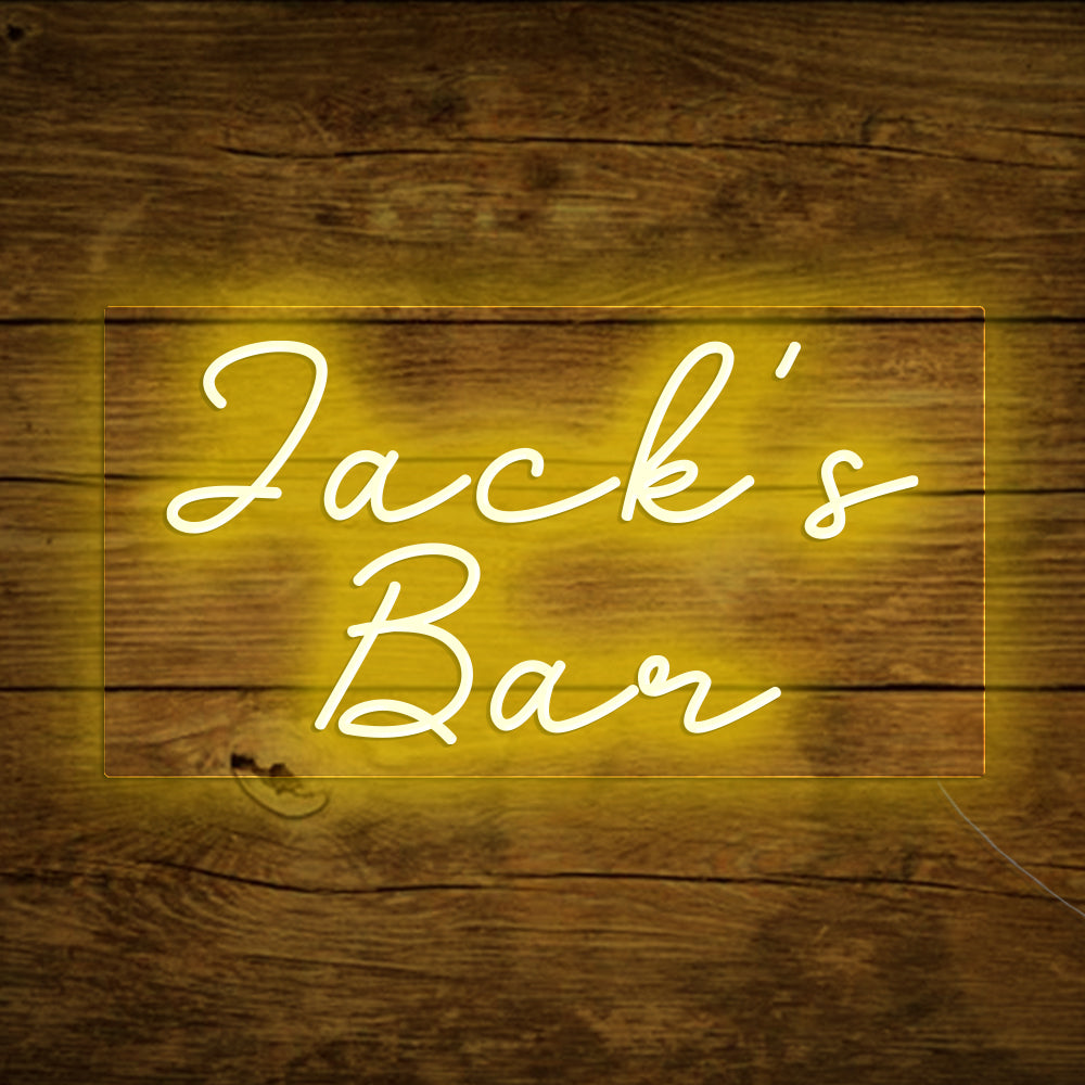 Jack's Bar Neon Signs, Custom Your Neon Bar Sign Name Style 3
