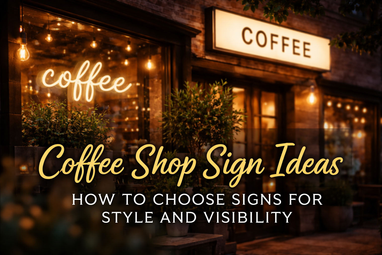 Coffee Shop Sign Ideas: How to Choose Signs for Style and Visibility