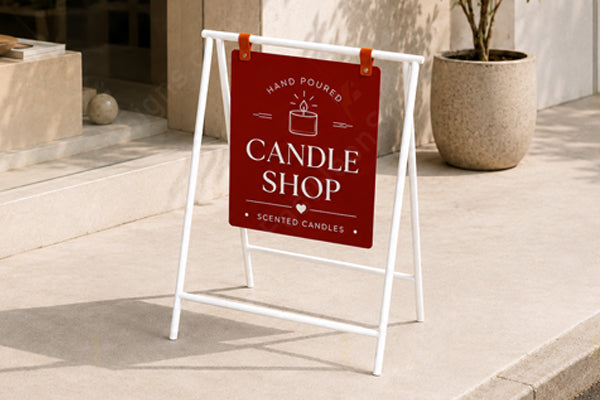 Metal Sidewalk Signs Hanging Tag