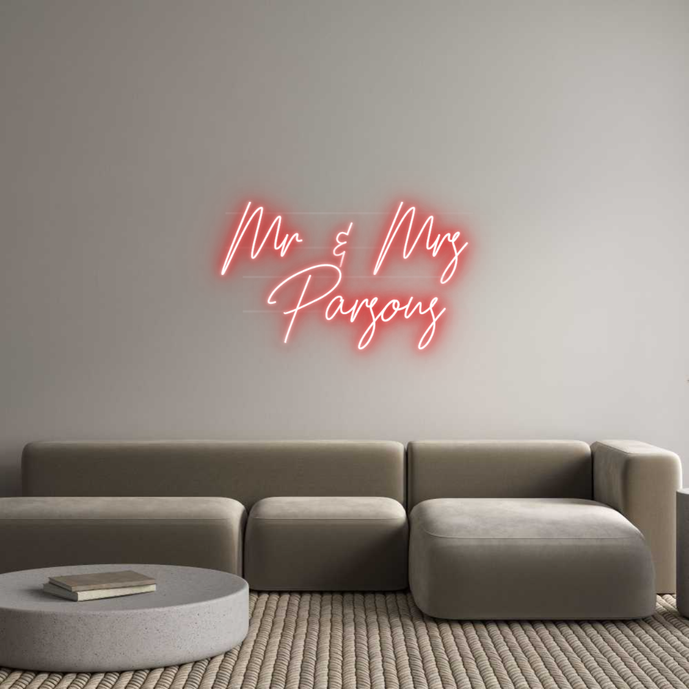 Custom Neon: Mr & Mrs
 Pa...