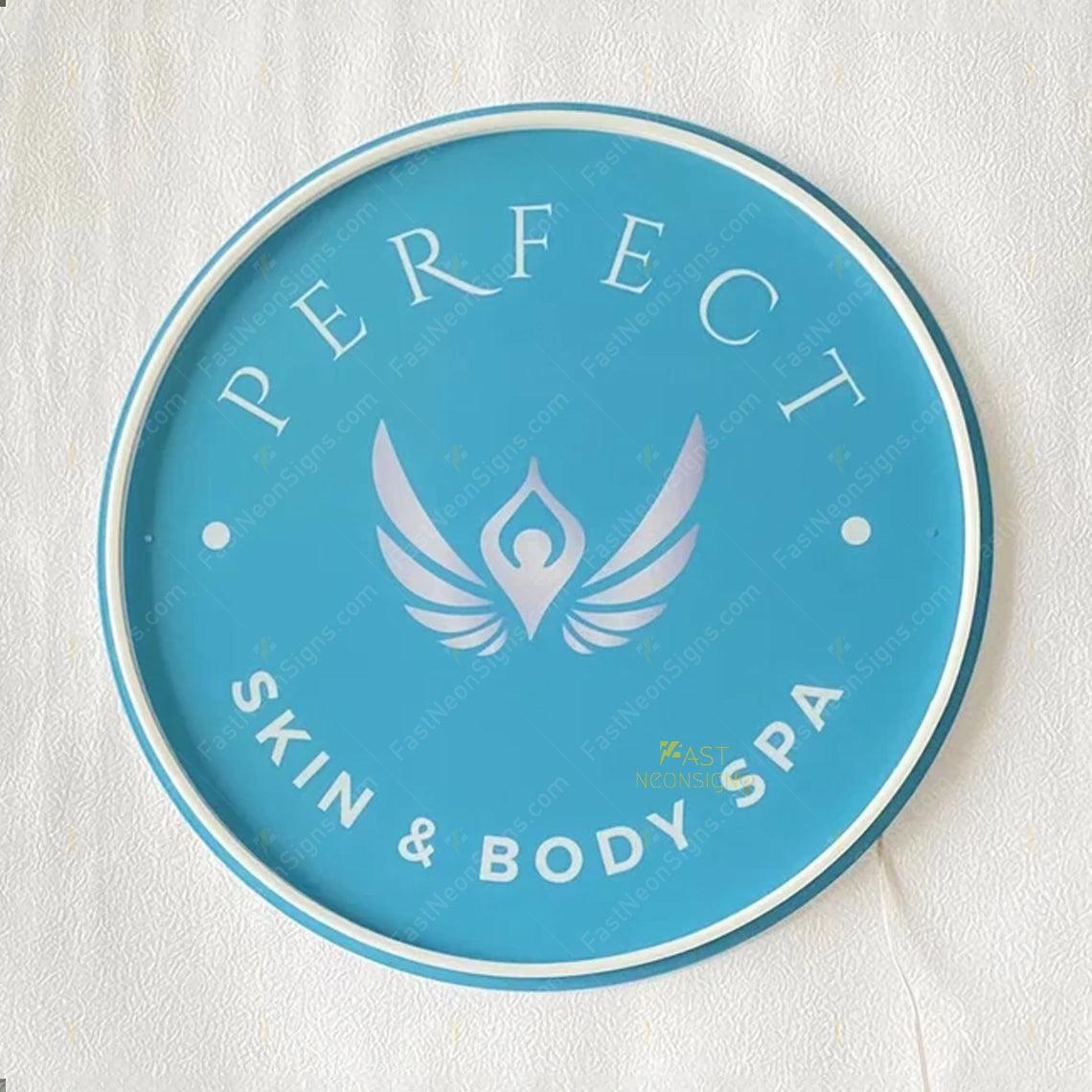 Custom Acrylic Frontlit Sign with UV Printed Logo & Neon LED Border For Business