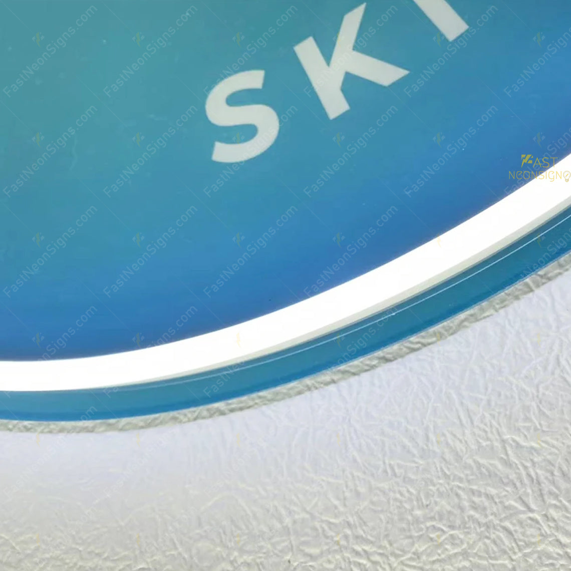 Custom Acrylic Frontlit Sign with UV Printed Logo & Neon LED Border For Business