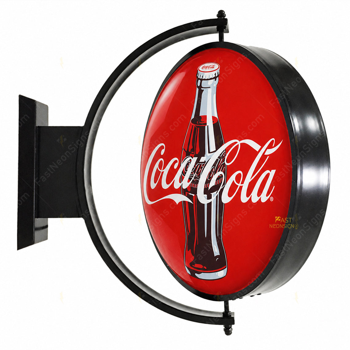 Custom 360° Rotating Round LED Light Box Sign For Business Storefront -Outdoor Double Sided Waterproof LED Box