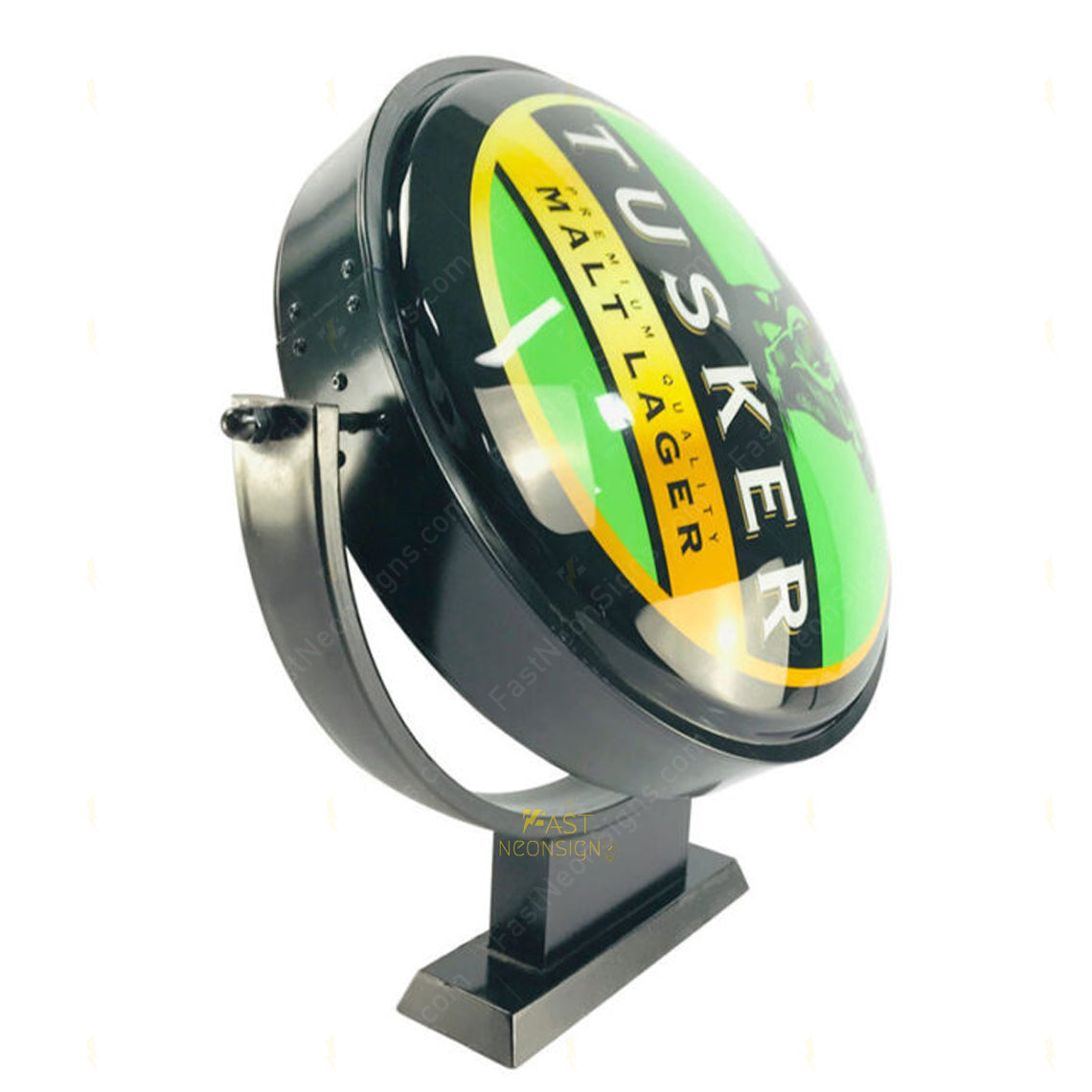 Custom 360° Rotating Round LED Light Box Sign For Business Storefront -Outdoor Double Sided Waterproof LED Box
