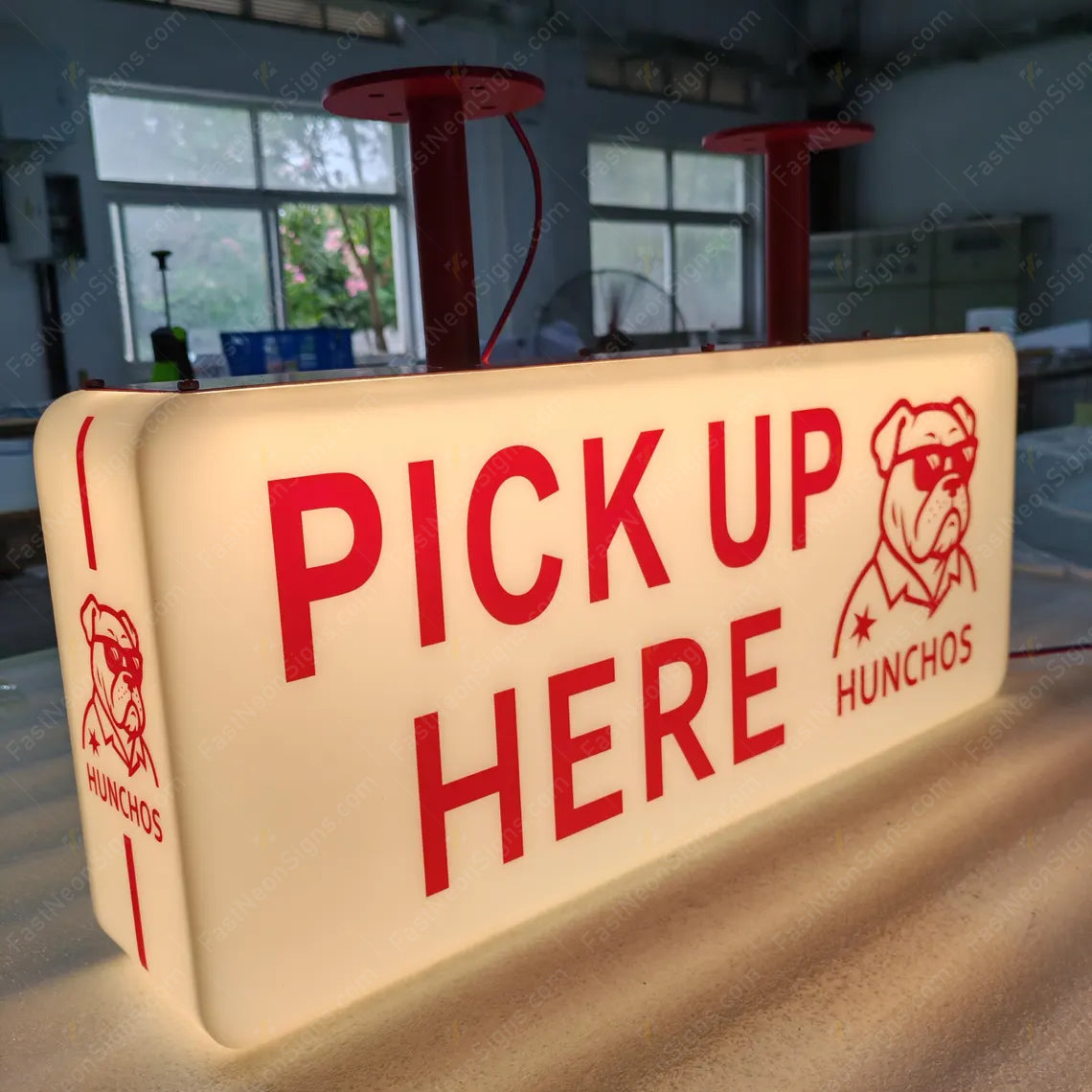 Custom Hanging LED Light Box Sign for Storefront – Illuminated Advertising Sign for Salon, Bar & Club