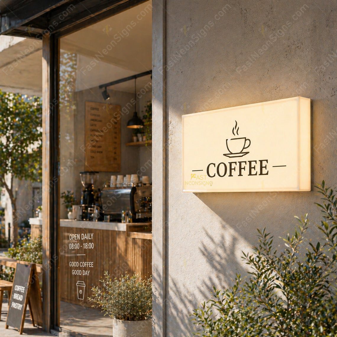 Custom Acrylic Wall Light Box Sign – LED Backlit Logo Sign for Business, Coffee Shop, Bar & Interior Branding