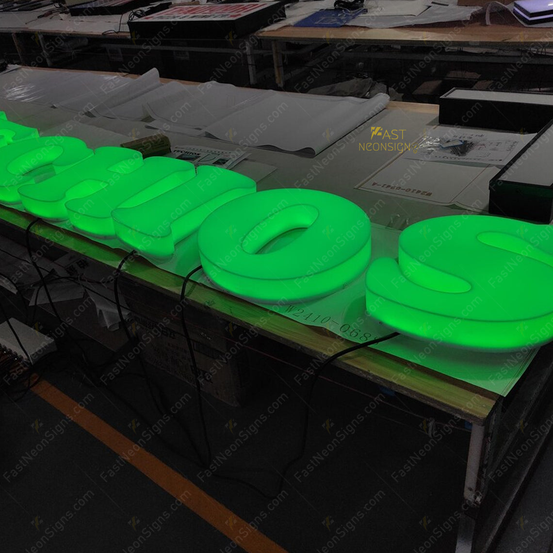 Custom Full-lit  Acrylic Letter Sign, 3D Logo Channel Letters for Business & Storefronts, Offices & Interiors