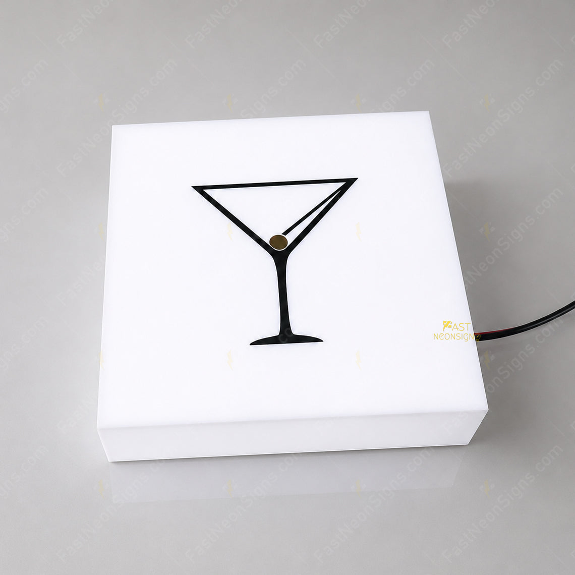 Custom Square Acrylic Light Box Sign for Ice Cream Trucks & Dessert Carts