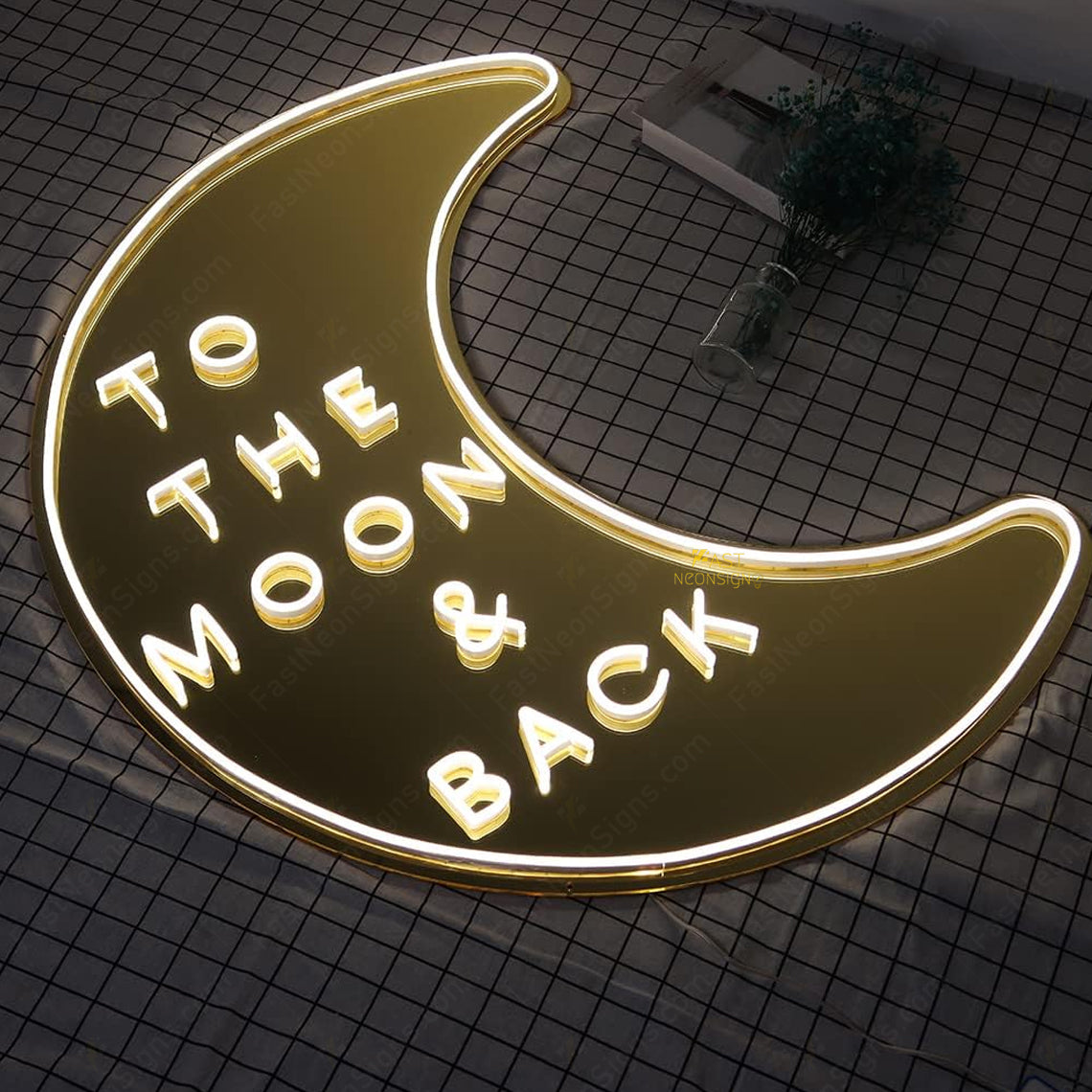 Custom Neon Mirror Sign – Personalized LED Neon Sign with Mirror Backing for Salons & Businesses