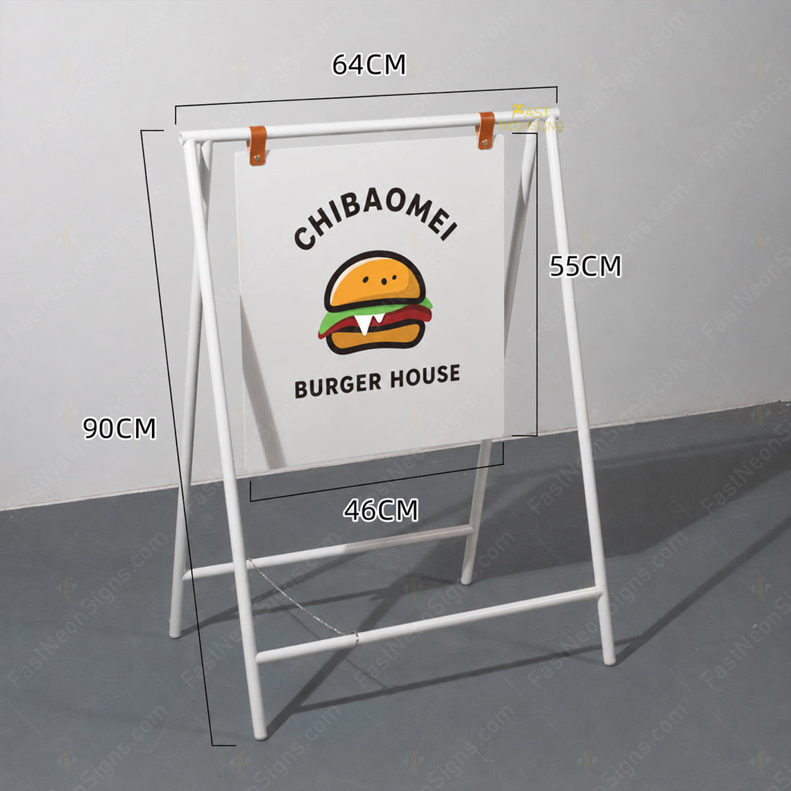 Custom Folding A-Frame Sidewalk Sign – Portable Freestanding Storefront Sign for Businesses