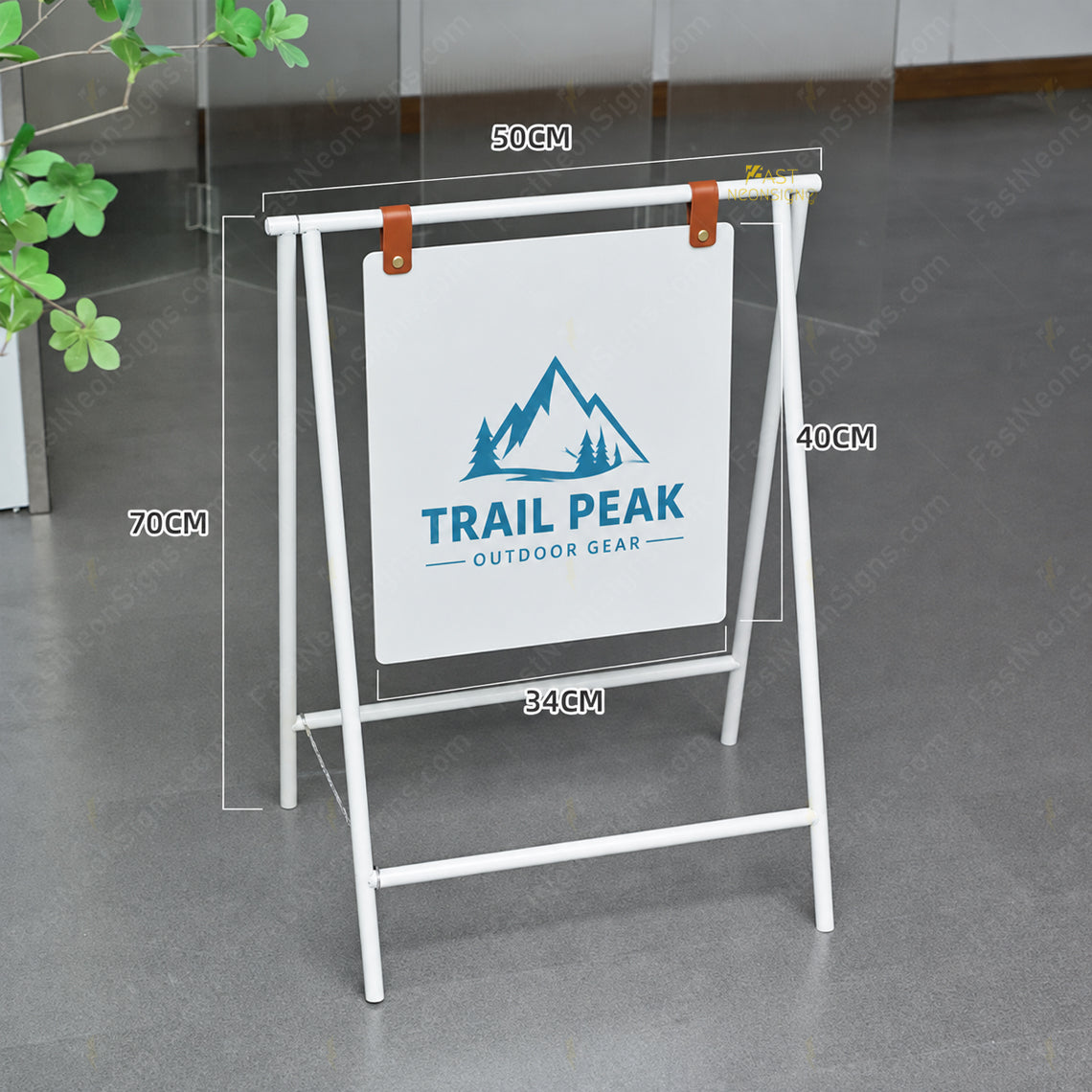 Custom Folding A-Frame Sidewalk Sign – Portable Freestanding Storefront Sign for Businesses