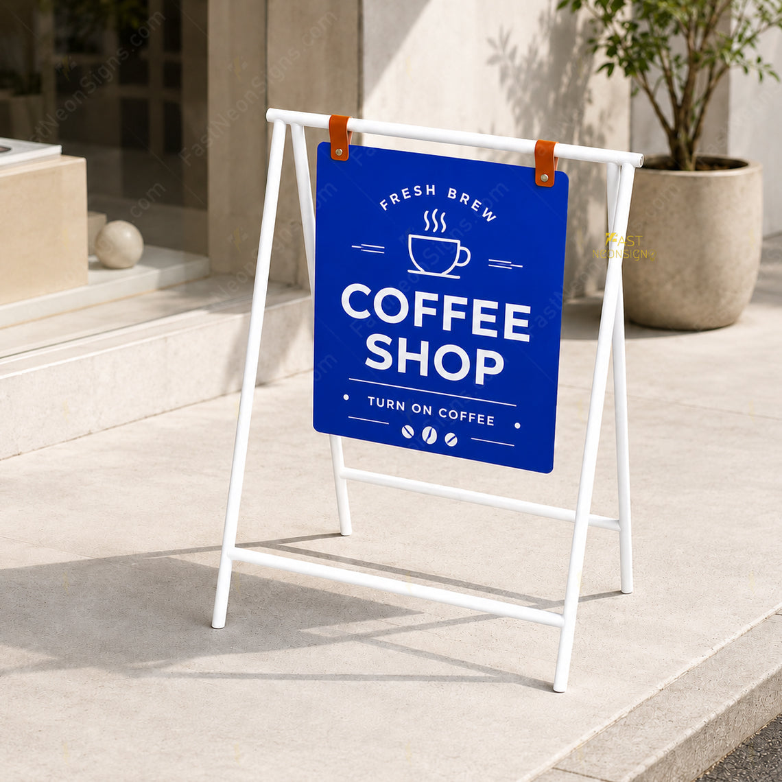 Custom Folding A-Frame Sidewalk Sign – Portable Freestanding Storefront Sign for Businesses