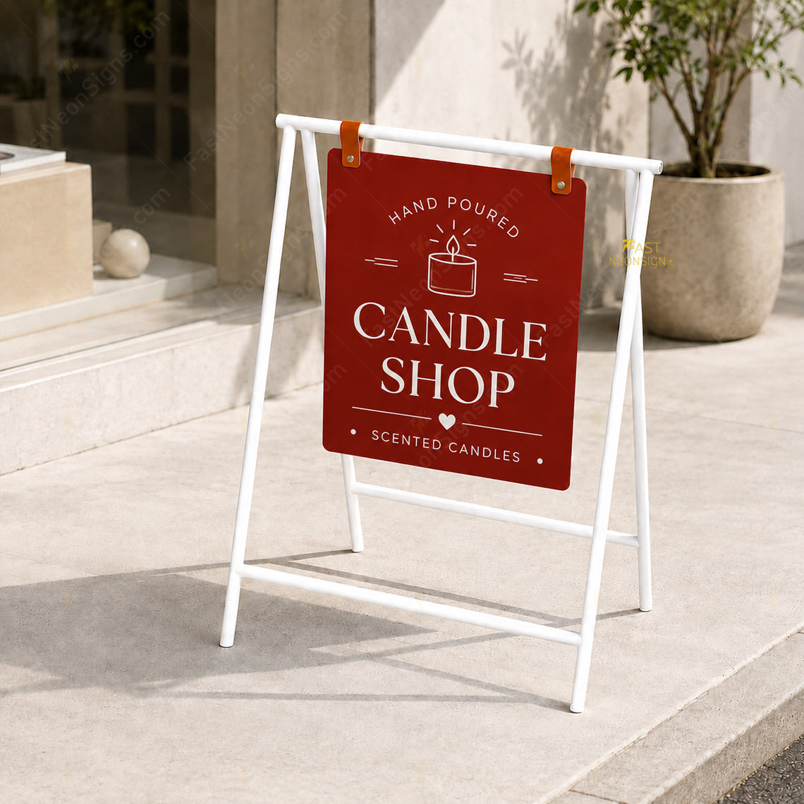 Custom Folding A-Frame Sidewalk Sign – Portable Freestanding Storefront Sign for Businesses