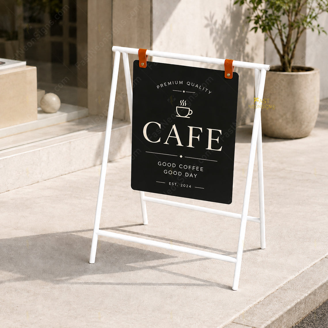Custom Folding A-Frame Sidewalk Sign – Portable Freestanding Storefront Sign for Businesses