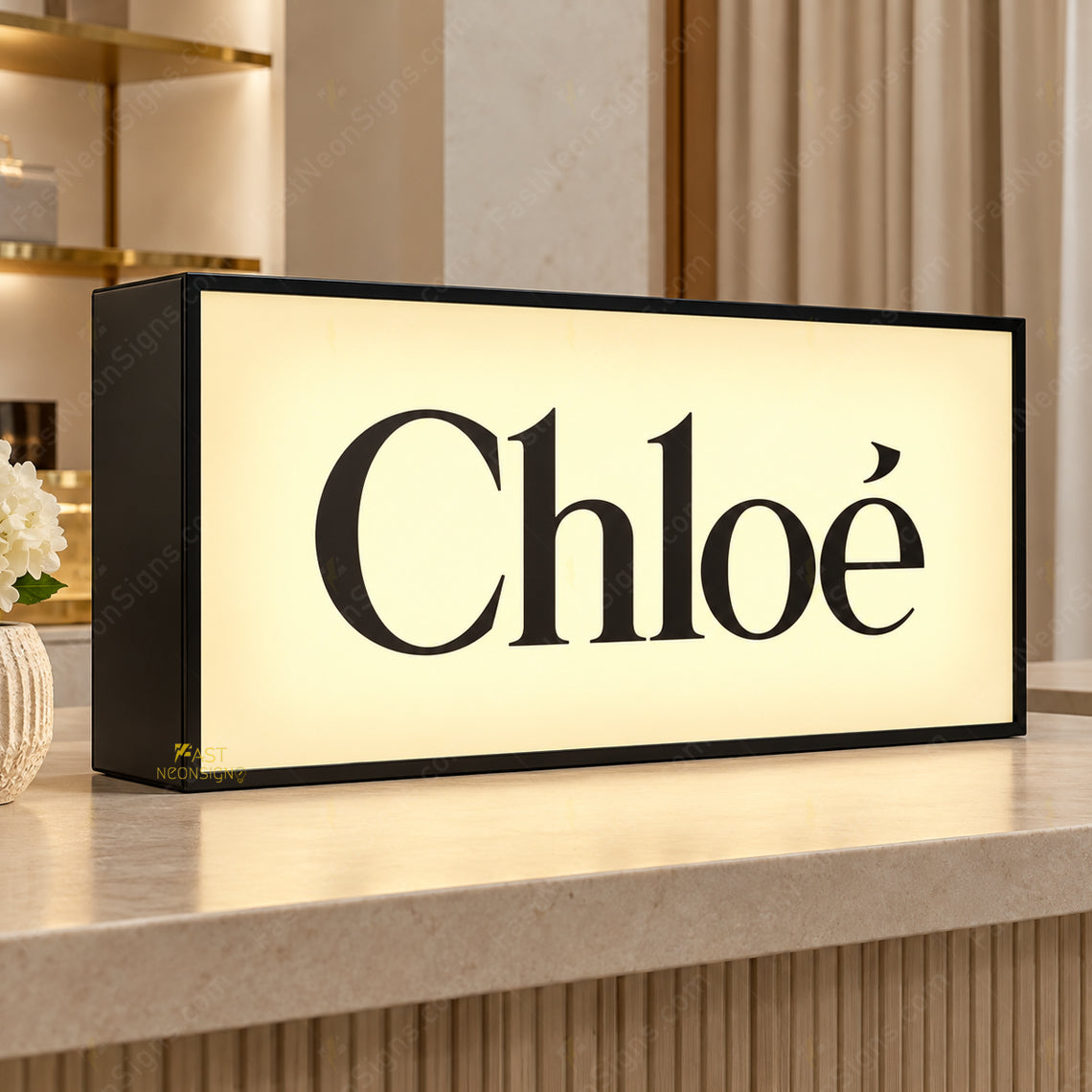 Custom Freestanding LED Light Box Sign – Acrylic Face with Metal Frame for Retail & Events