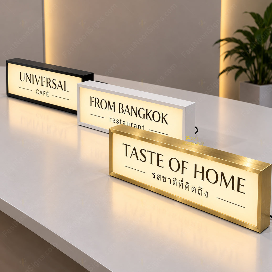 Custom Freestanding LED Light Box Sign – Acrylic Face with Metal Frame for Retail & Events