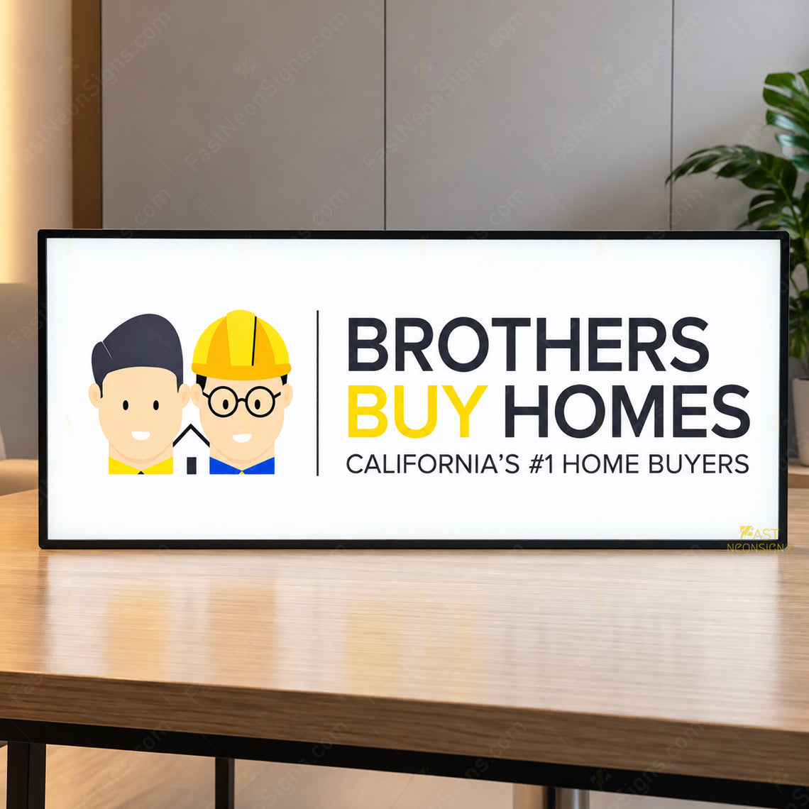 Custom Freestanding LED Light Box Sign – Acrylic Face with Metal Frame for Retail & Events