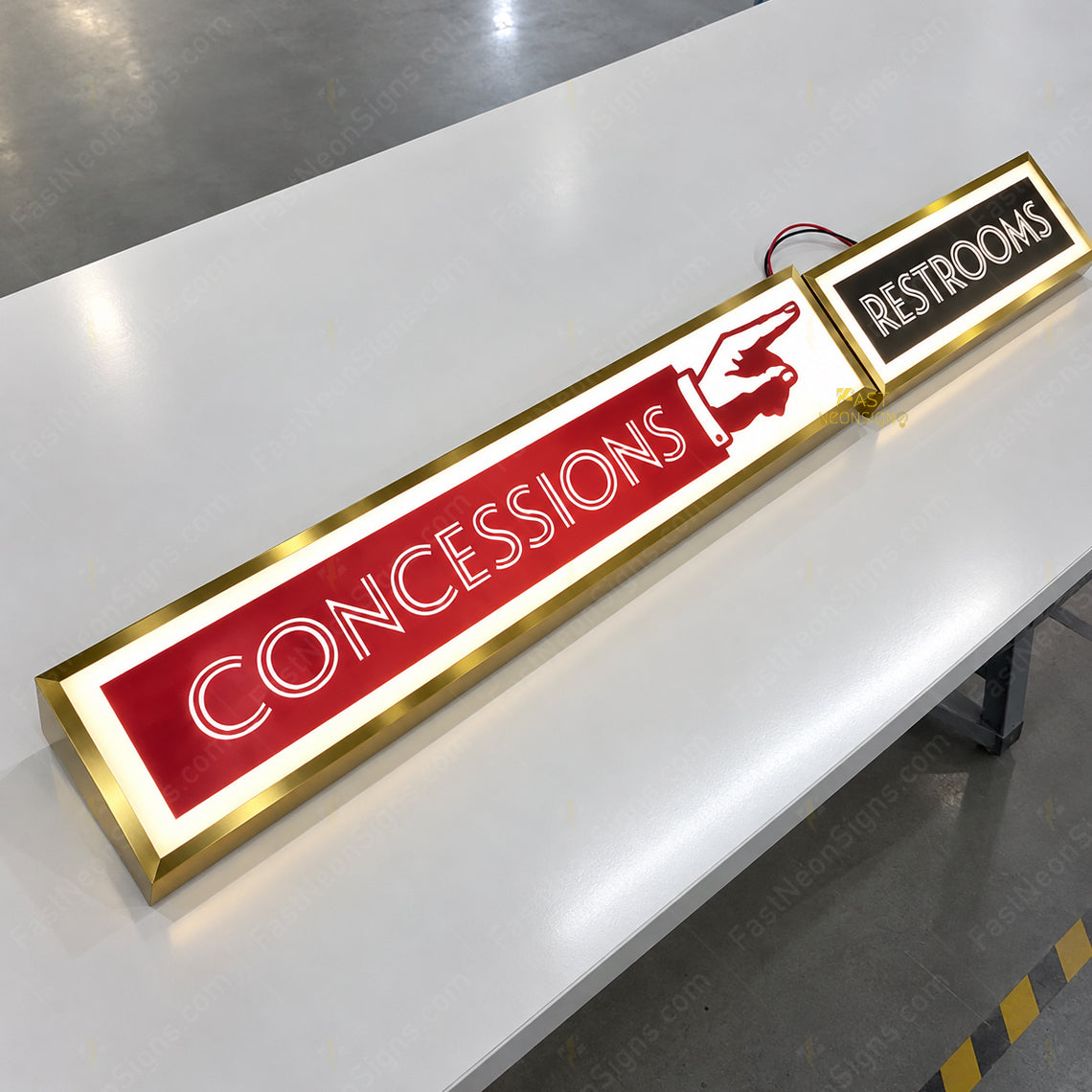 Custom Freestanding LED Light Box Sign – Acrylic Face with Metal Frame for Retail & Events