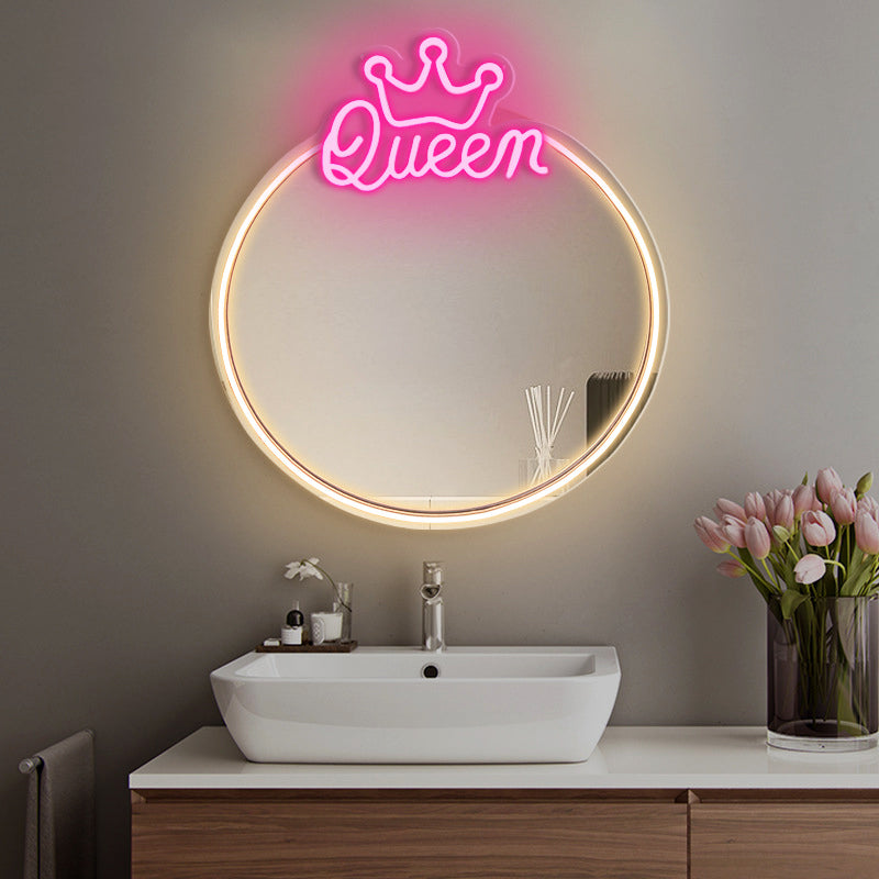 Wholesales Light Sign Queen Mirror - LED Neon Sign Mirror