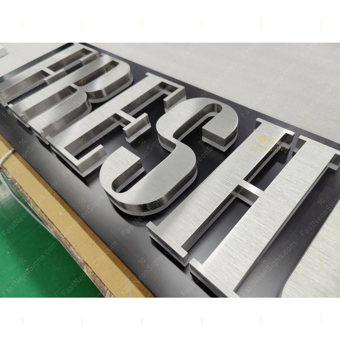 Custom Backlit Metal Channel Letter Sign with Metal Back Panel for Business | Premium LED Illuminated Storefront & Interior Wall Sign