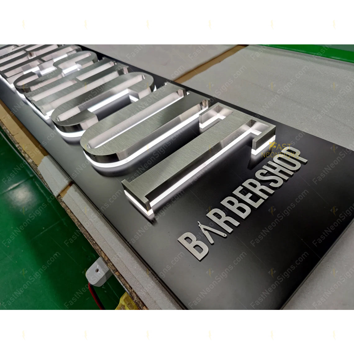 Custom Backlit Metal Channel Letter Sign with Metal Back Panel for Business | Premium LED Illuminated Storefront & Interior Wall Sign