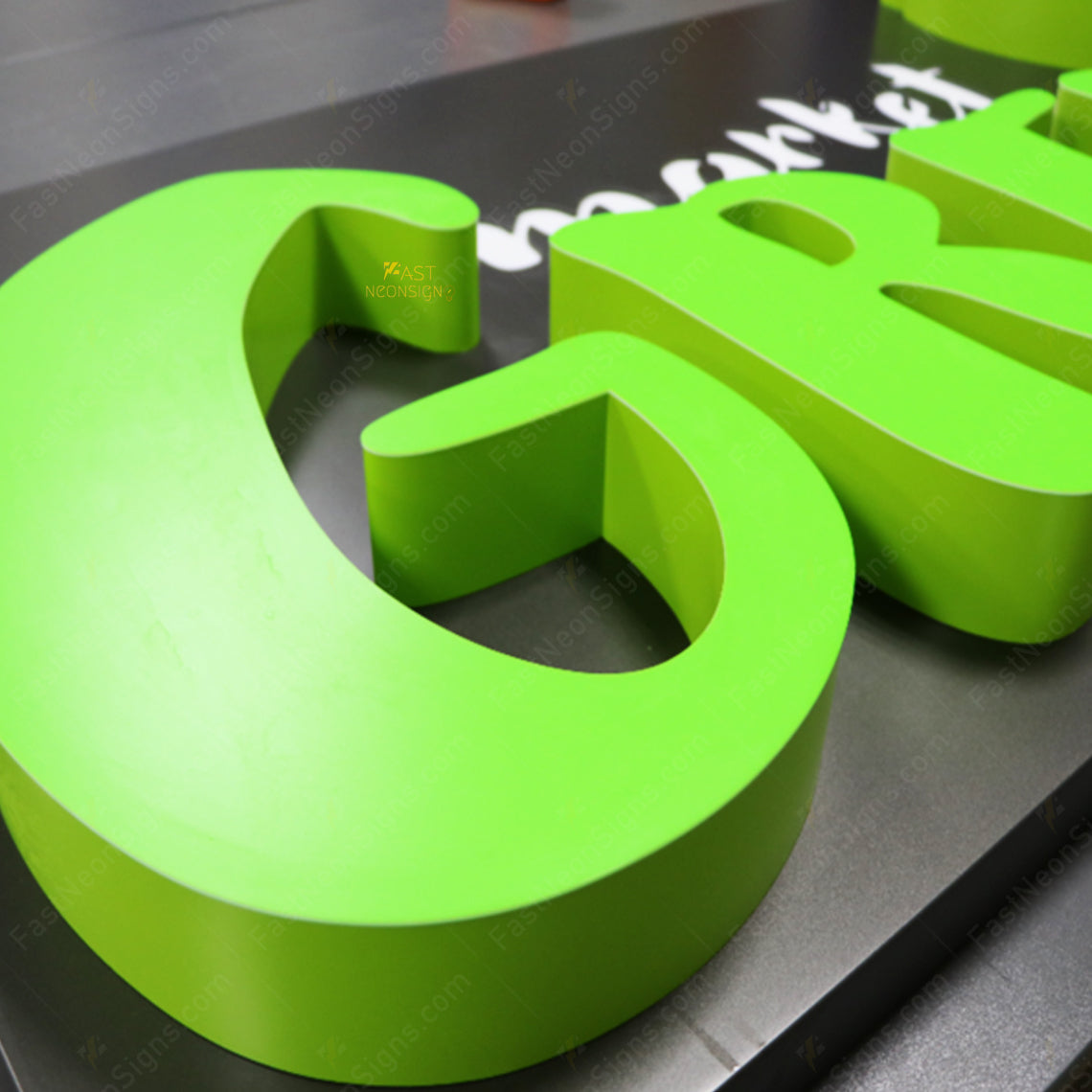 Custom Painted Metal Backlit Letters Sign – Colorful 3D LED Logo Letters for Businesses,Dental, Boutique, Daycare