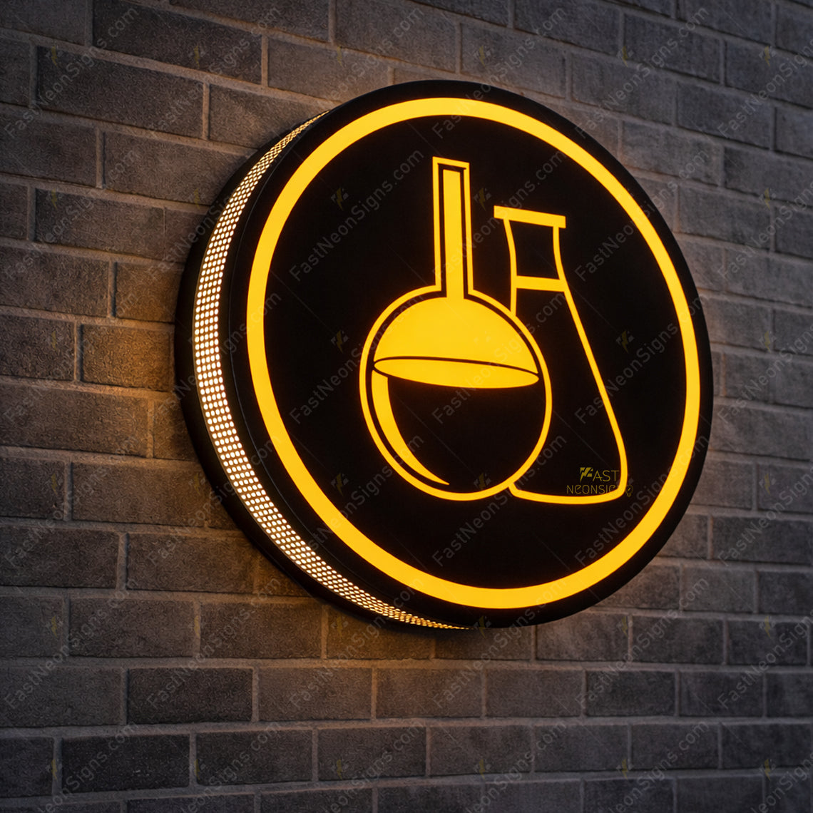 Luxury Custom Metal Hollow LED Light Box Sign with Diamond Glow Effect