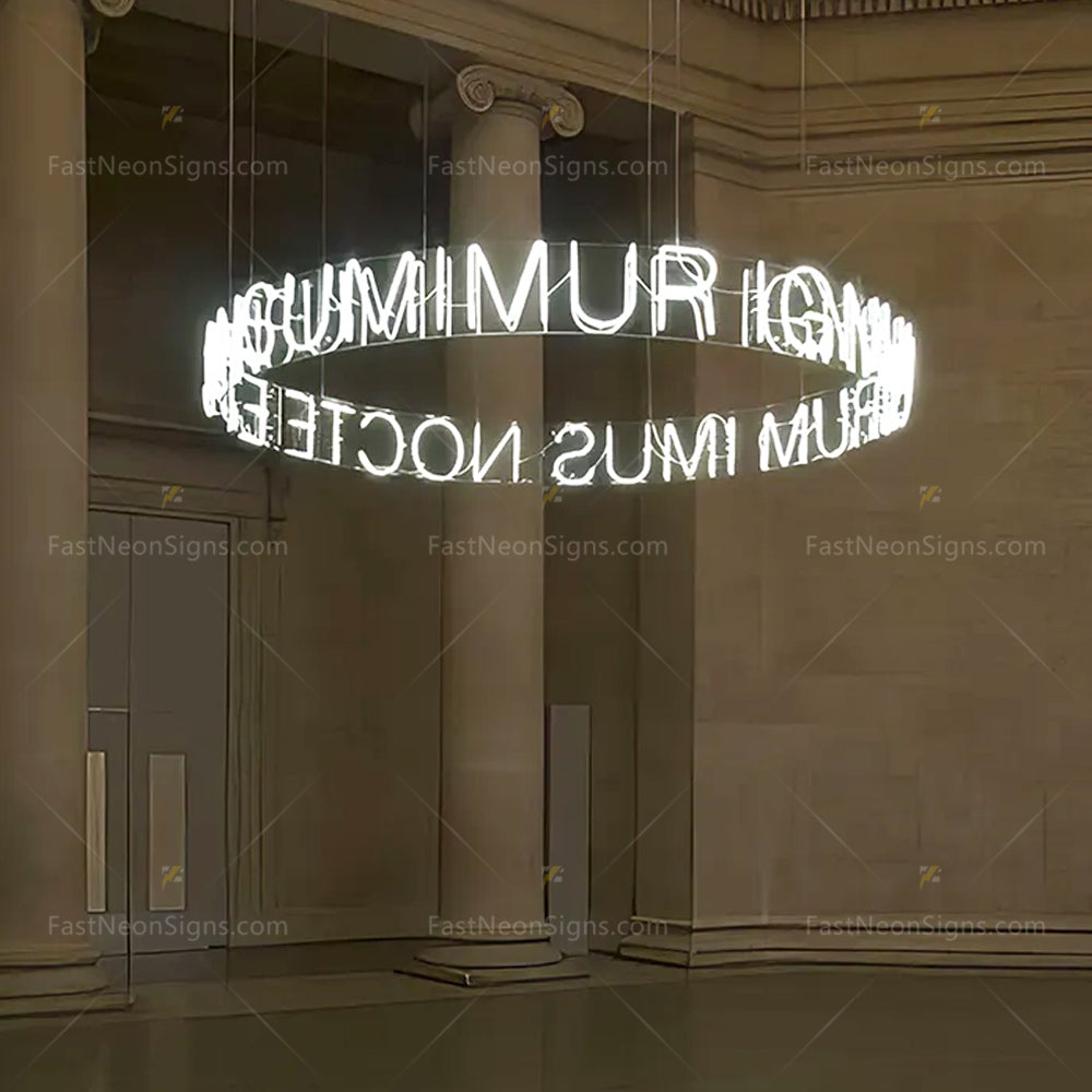 Custom Bent Neon Sign, Round Shape Neon Sign For Ceiling Decor, Business Mall, Playground