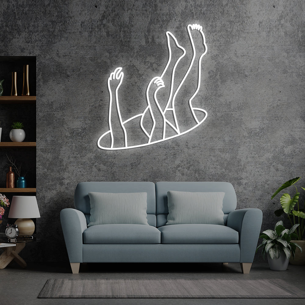 Falling Neon Sign - LED Neon Sign For Gifts, Room Decor