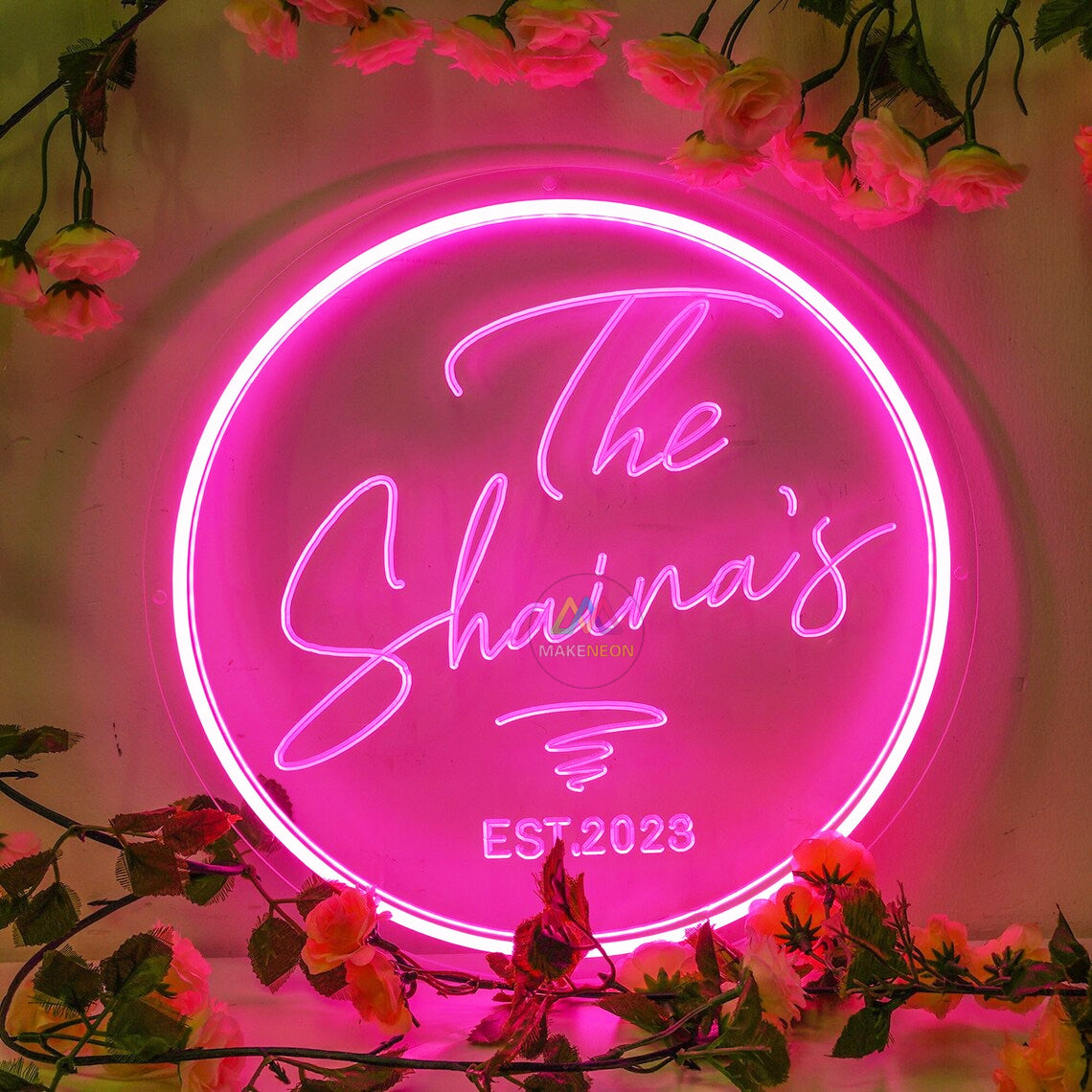 Custom Engraved Neon Name Signs for Beauty Room, Nail Solon
