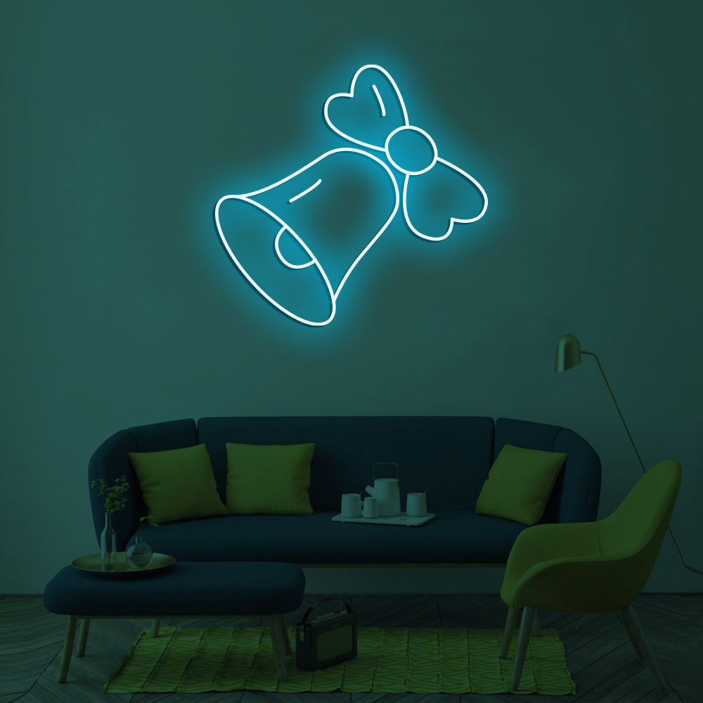 Custom Colorful Bell LED Neon Sign For Home Bar Office Decoration