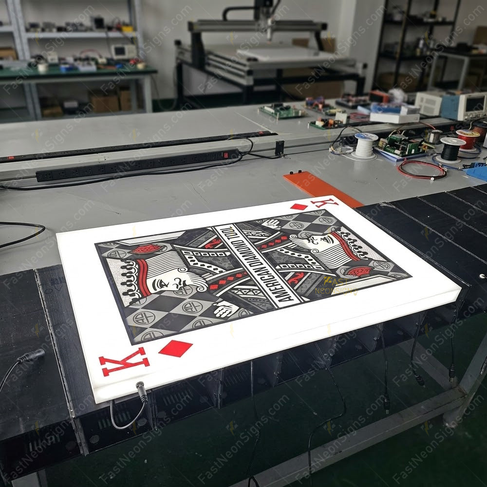 Custom Ultra-Thin Acrylic Light Box Sign | Full Acrylic LED Box 30mm Thickness For Café, Restaurant & Shop Signage