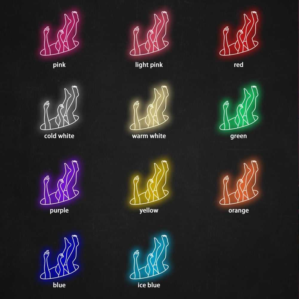 Falling Neon Sign - LED Neon Sign For Gifts, Room Decor
