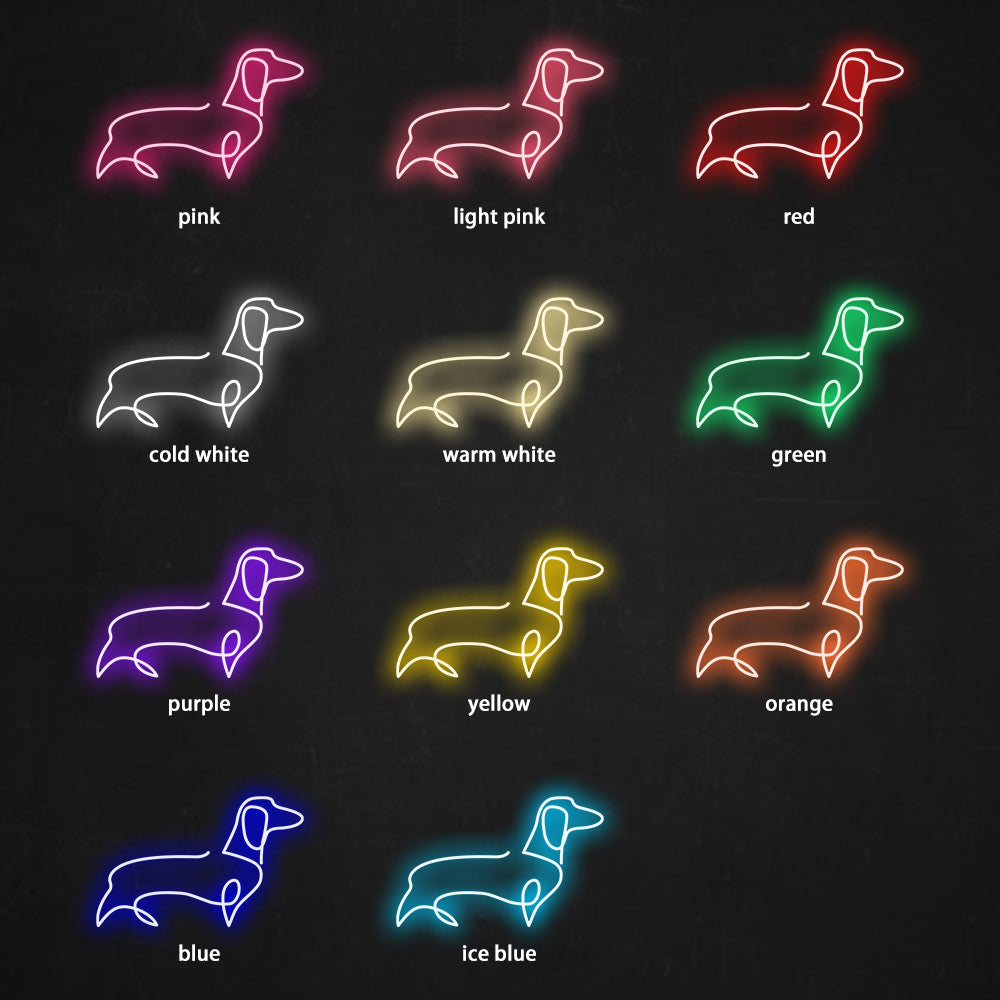 Dachshund Dog Neon Sign - LED Neon Sign For Gifts, Room Decor, Pet Storefront Decor