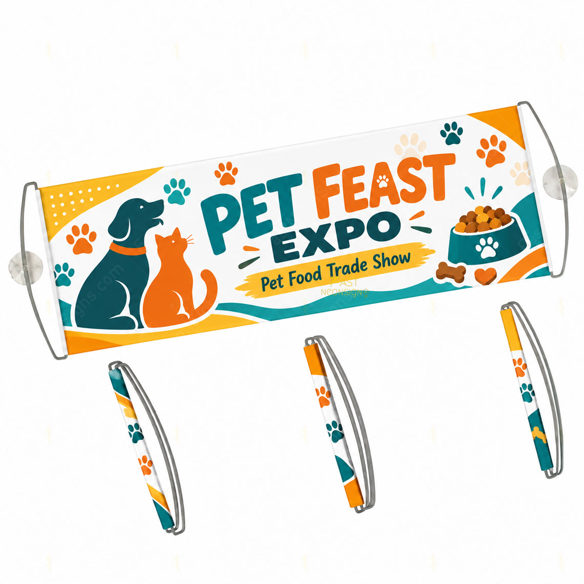 Custom Logo Retractable Handheld Banner – Personalized Pull-Out Advertising Flag for Business Promotions