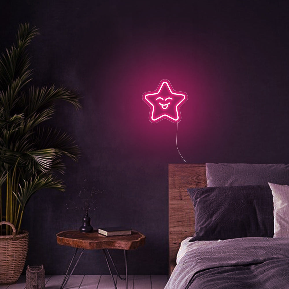 Mini Smile Star LED Neon Signs