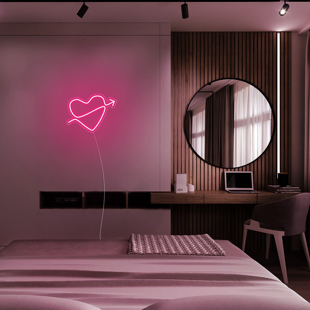 Mini Heart with Arrow LED Neon Signs