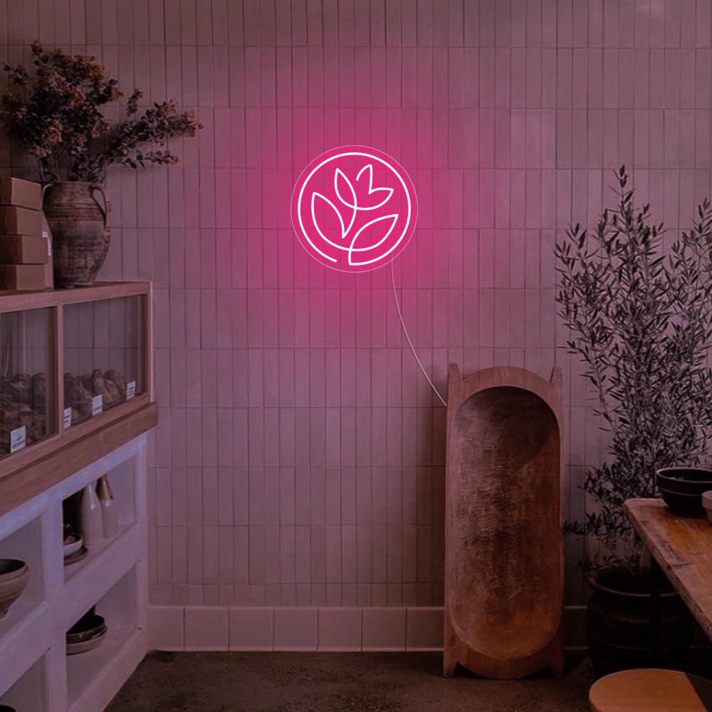Led Flower Sign Simple Mini Flower LED Neon Signs