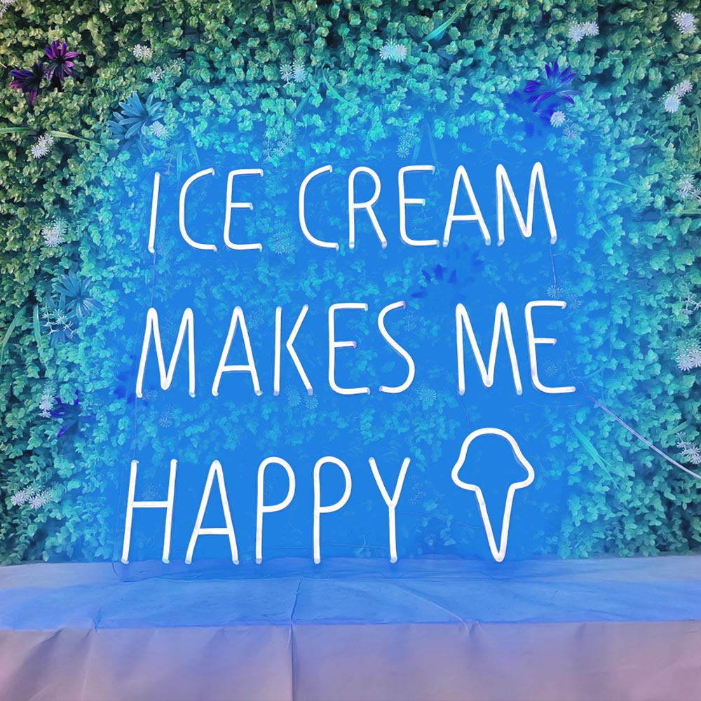 Ice Cream Makes Me Happy Neon Signs