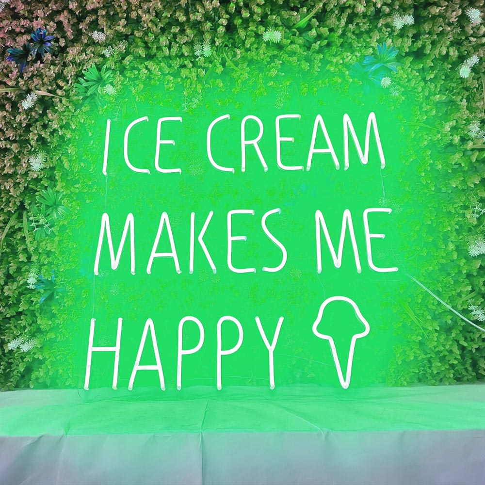 Ice Cream Makes Me Happy Neon Signs