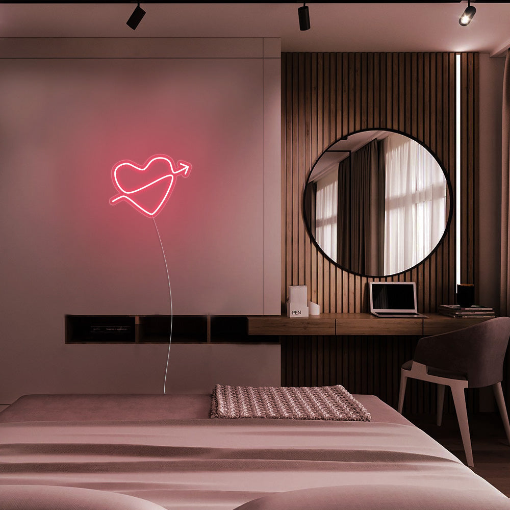 Mini Heart with Arrow LED Neon Signs