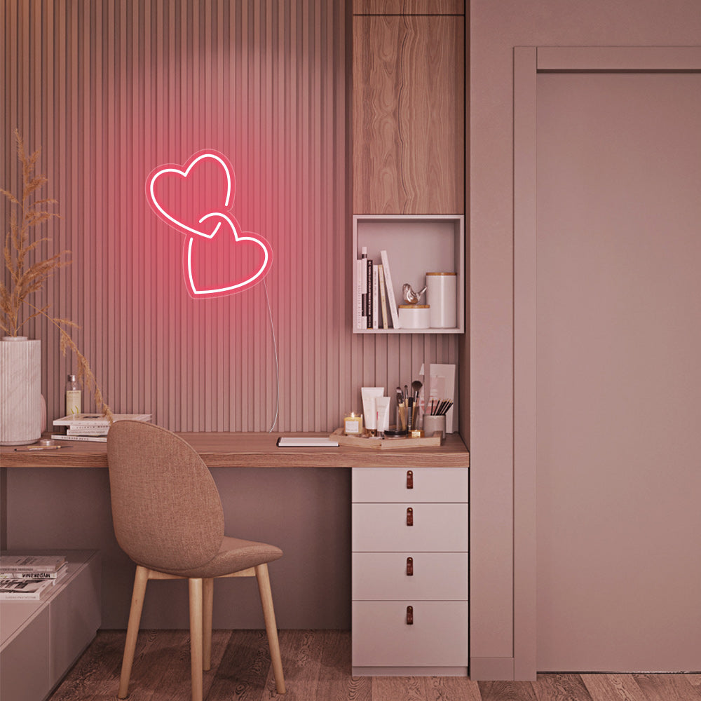 Mini Heart Lock LED Neon Signs