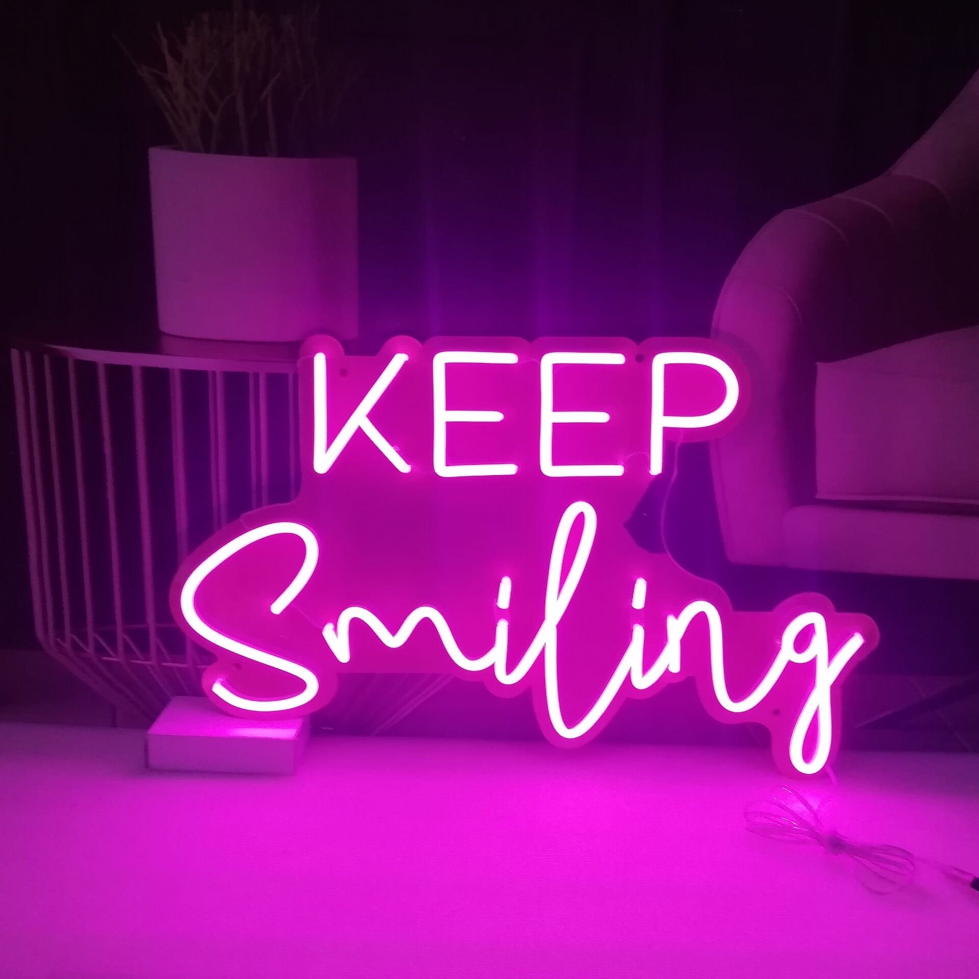 KEEP Smiling Neon Signs