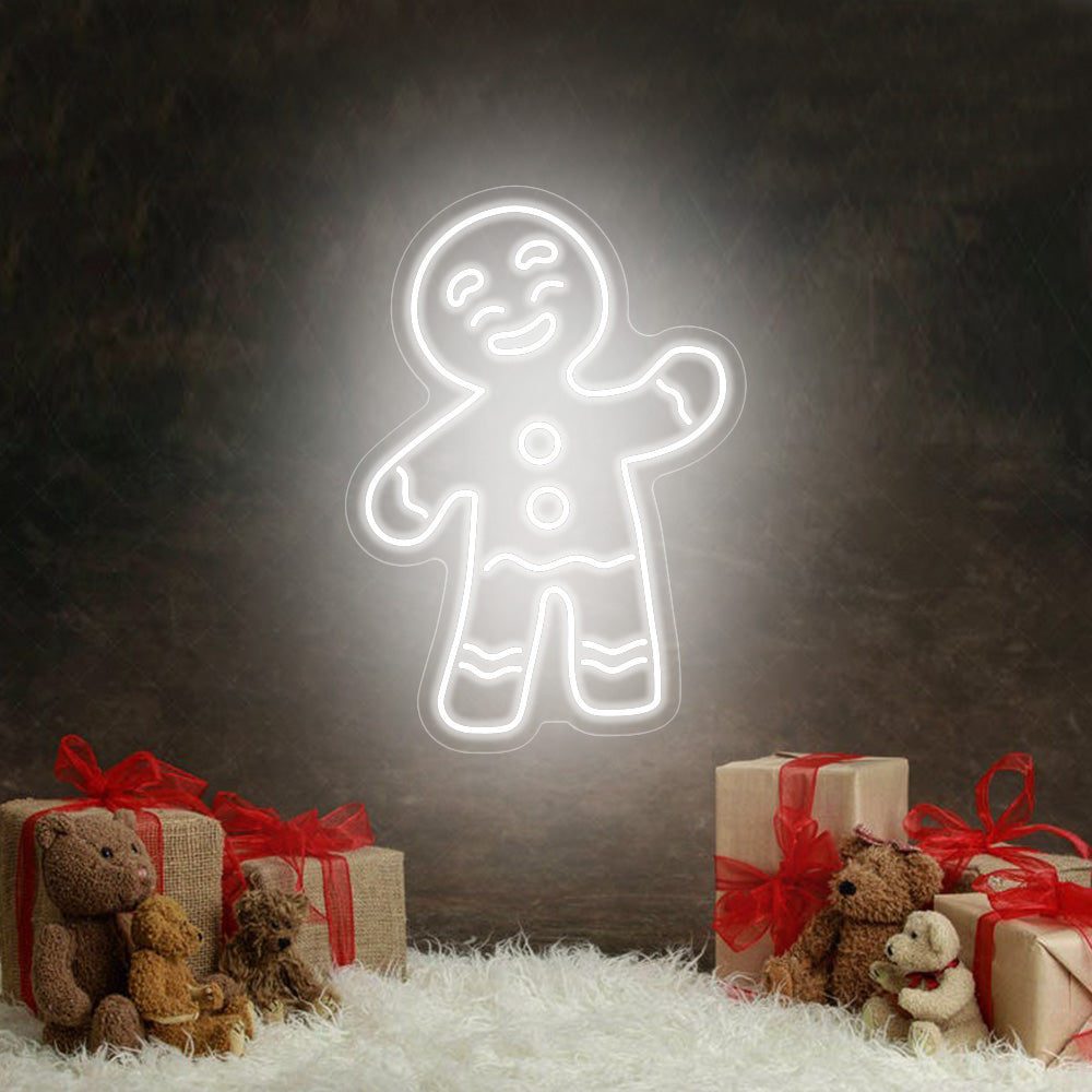 Christmas Snowman Gingerbread Man Neon Signs