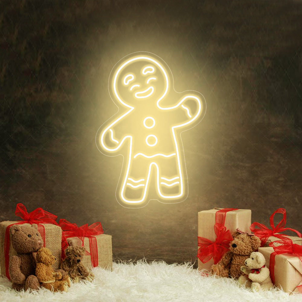 Christmas Snowman Gingerbread Man Neon Signs